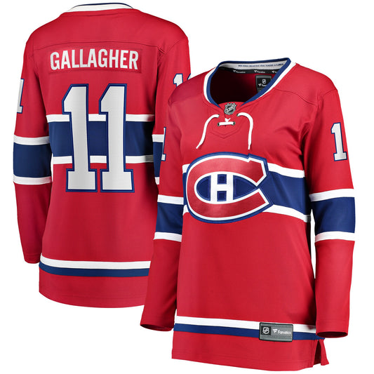 Brendan Gallagher Montreal Canadiens Fanatics Branded Women's Home Breakaway Player Jersey - Red