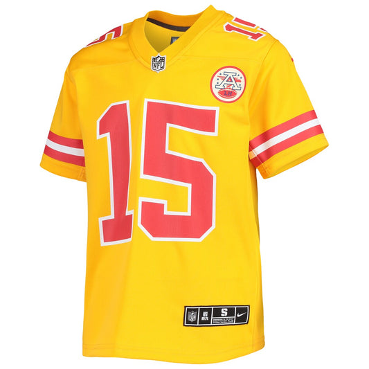 Boys' Grade School Patrick Mahomes Nike Chiefs Inverted Team Game Jersey - Gold